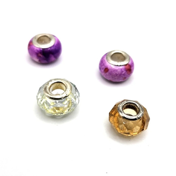 🟢3/$19🟢 Lot of 925 Silver 4x Beads for Personalized Bracelets - Picture 1 of 5